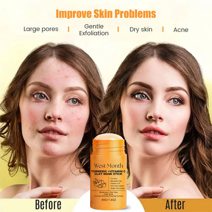 Turmeric Clay Mask Stick with Vitamin C & E