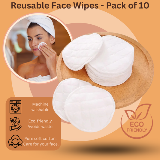 Reusable Cotton Pads - 10 pack (Washable Makeup Remover Pads)